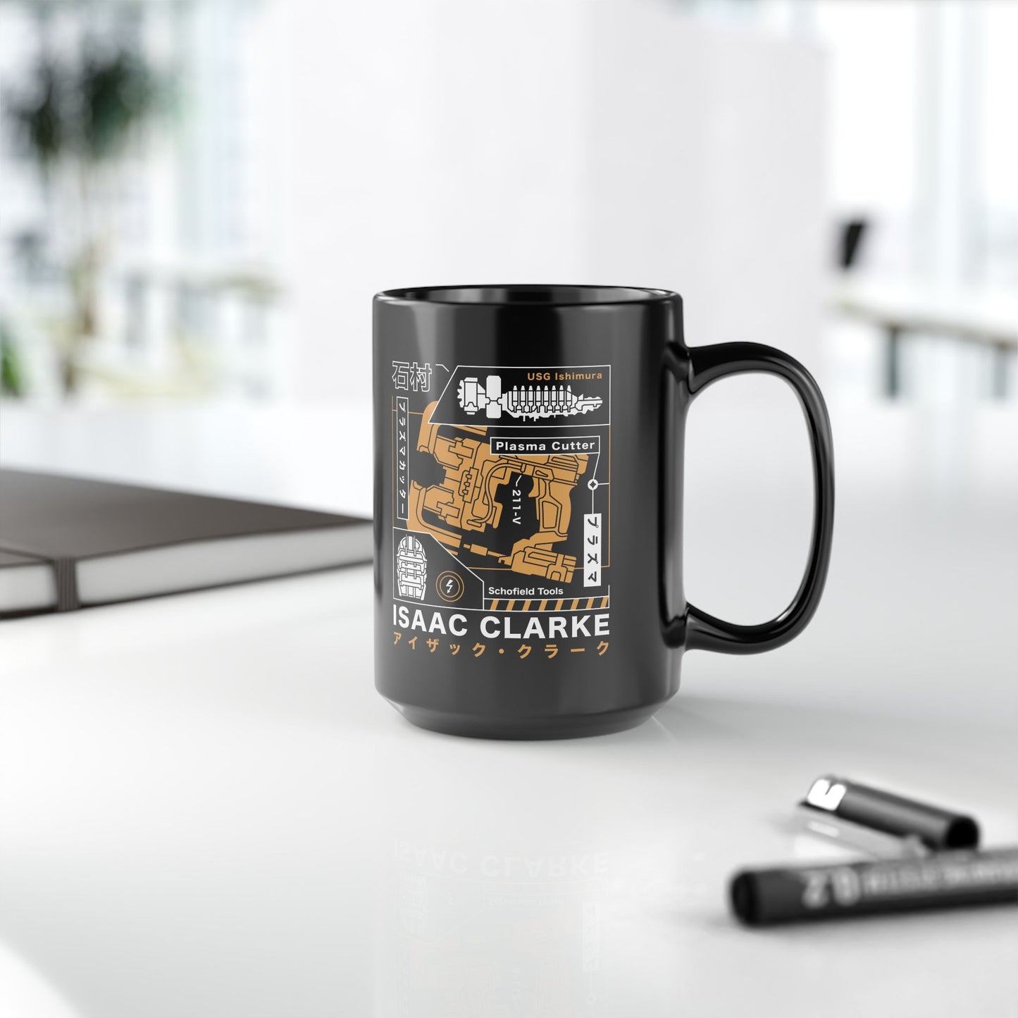 Isaac Clarke Aesthetic Black Mug