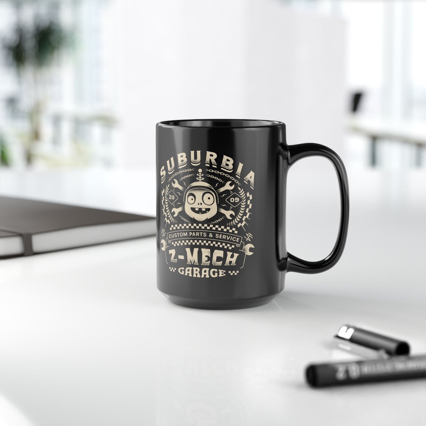 Imp Mech Call Garage Black Mug