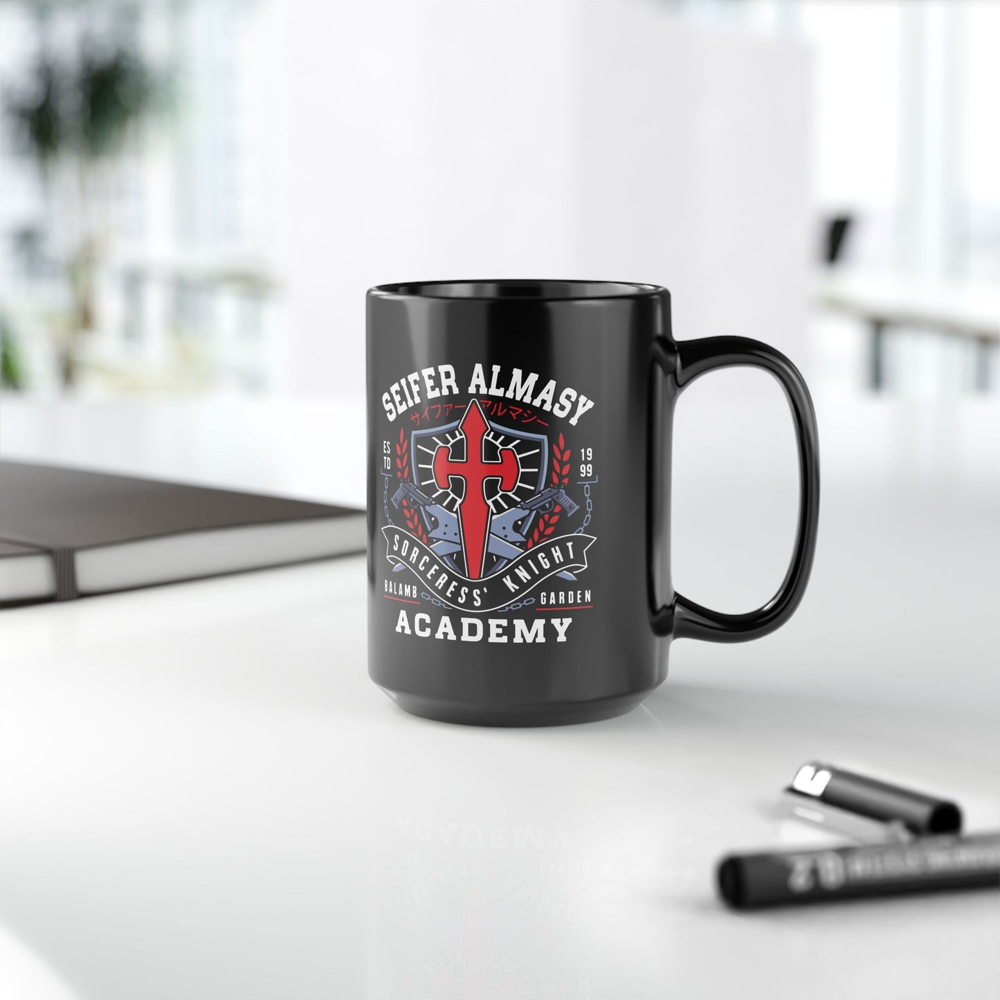 Seifer Almasy Academy Emblem Black Mug