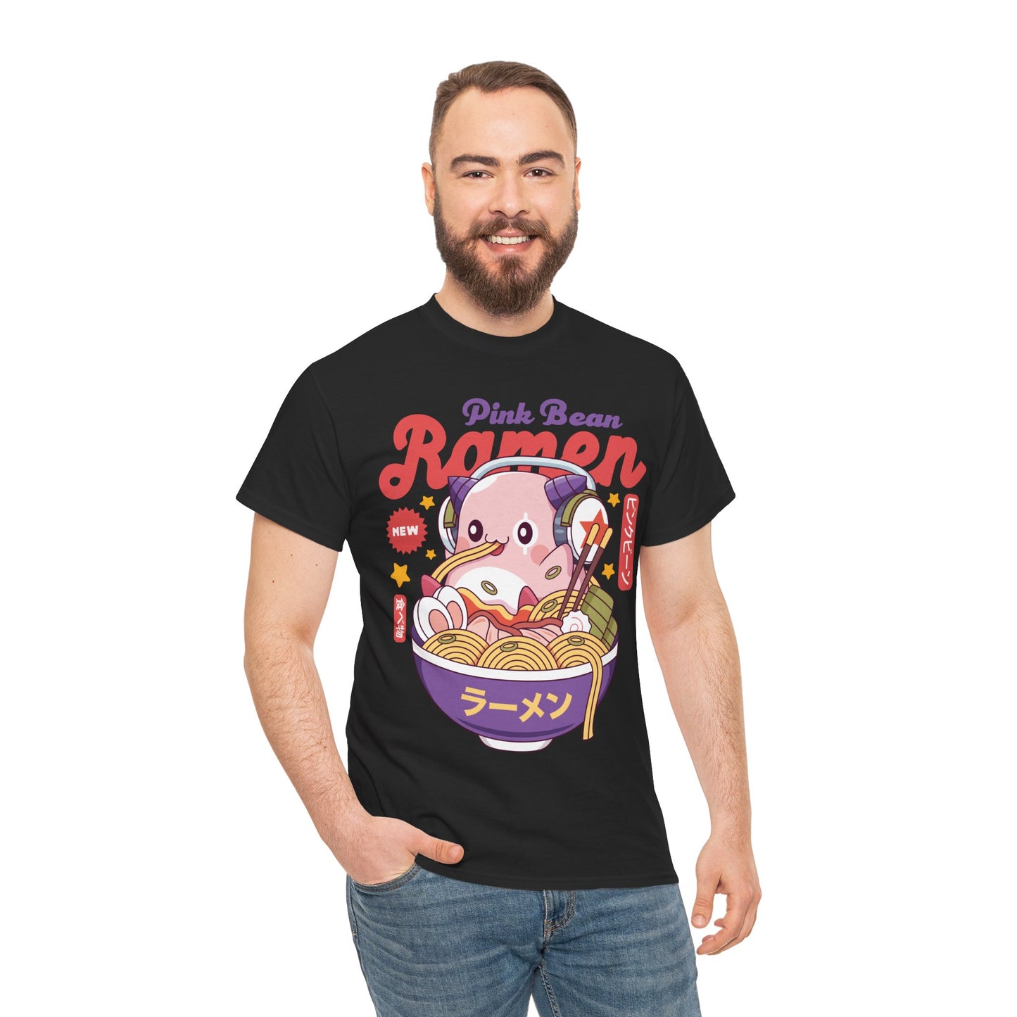 Pink Bean Ramen Kawaii Unisex T-Shirt