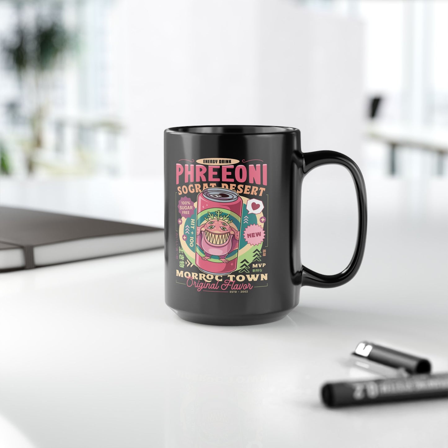 Phreeoni Energy Drink Black Mug