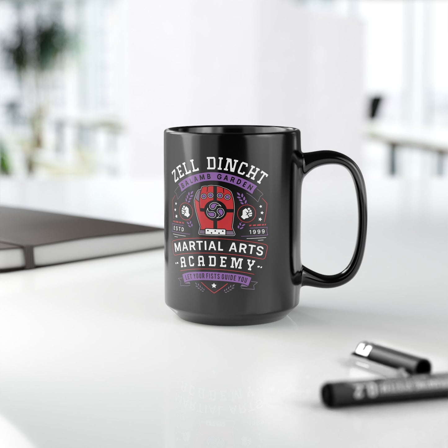 Zell Dincht Academy Emblem Black Mug