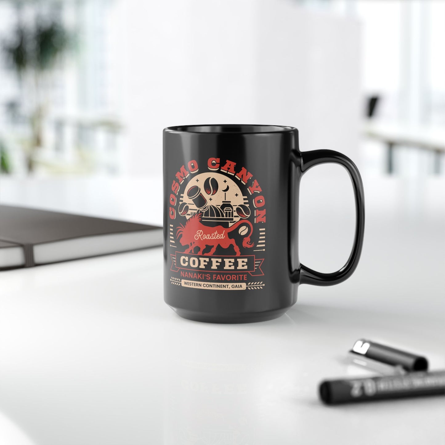Cosmo Canyon Coffee Grunge Black Mug