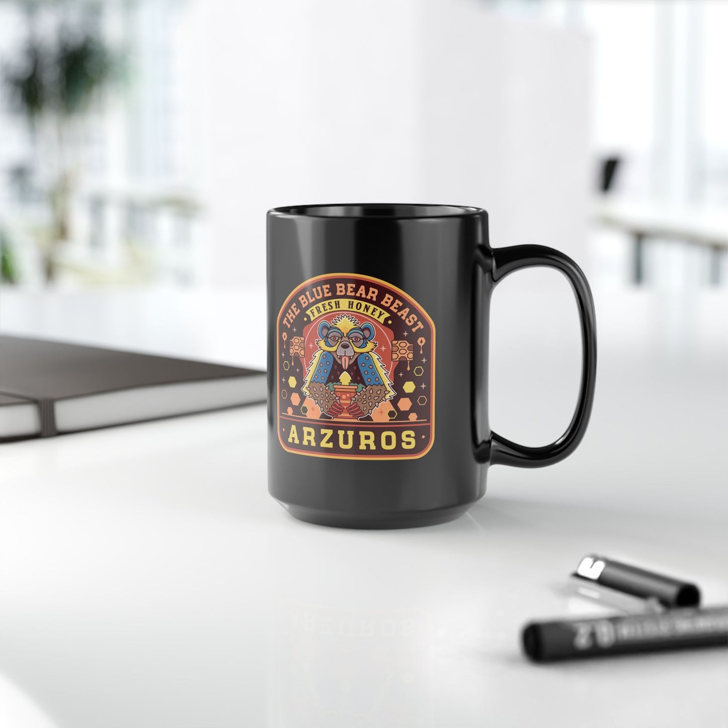 Arzuros Honey Emblem Black Mug