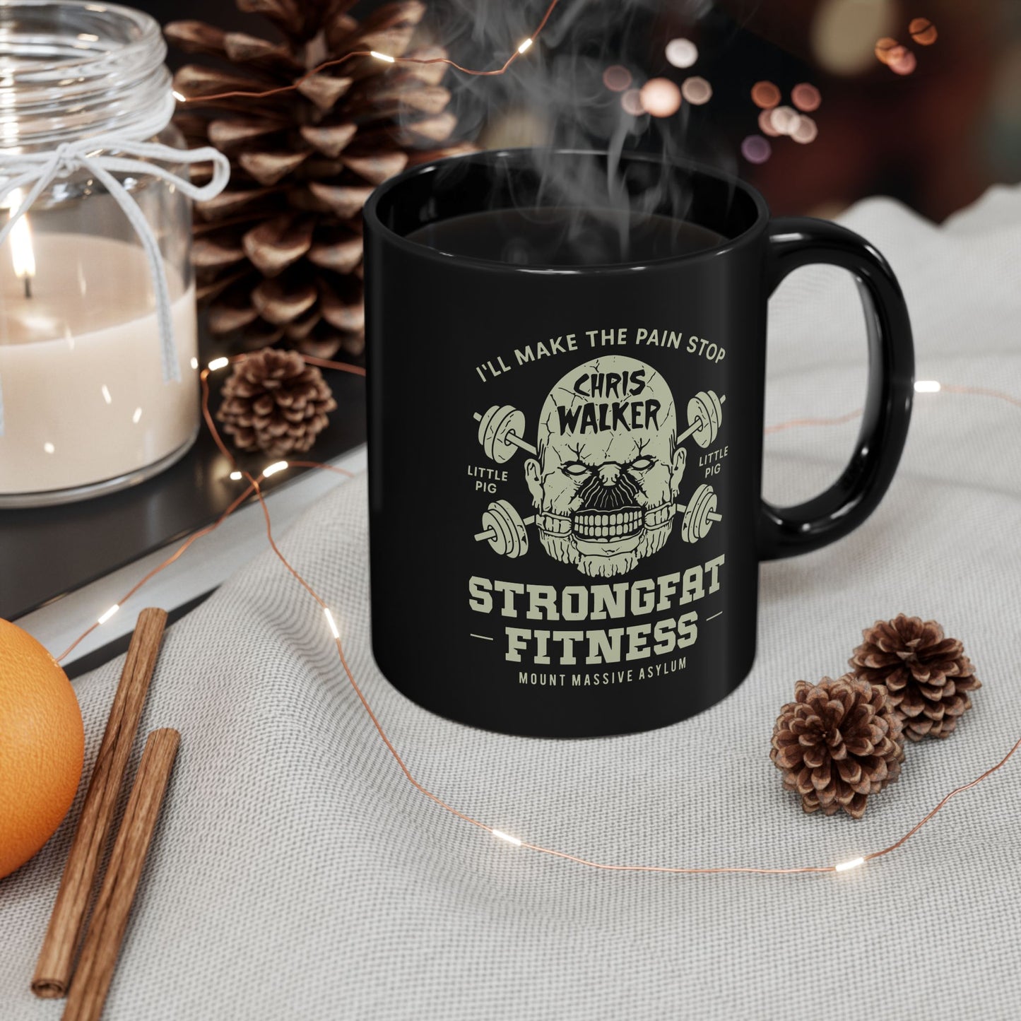 Mount Massive Asylum Fitness Black Mug