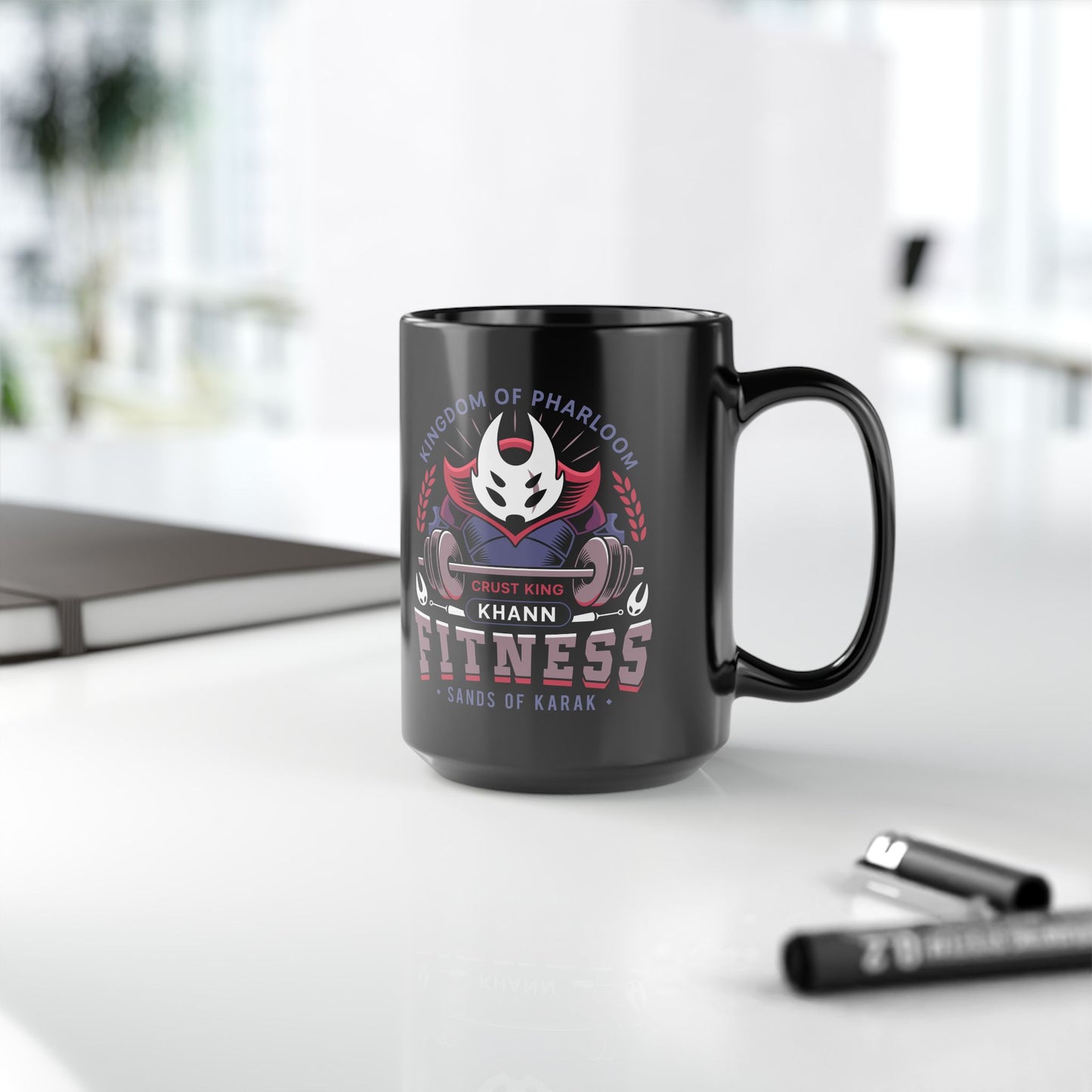 Pharloom Fitness Emblem Black Mug
