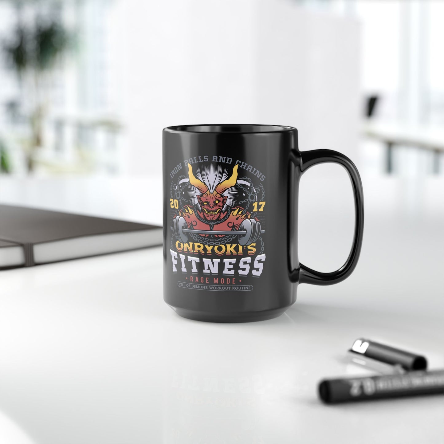 Onryoki Fitness Black Mug