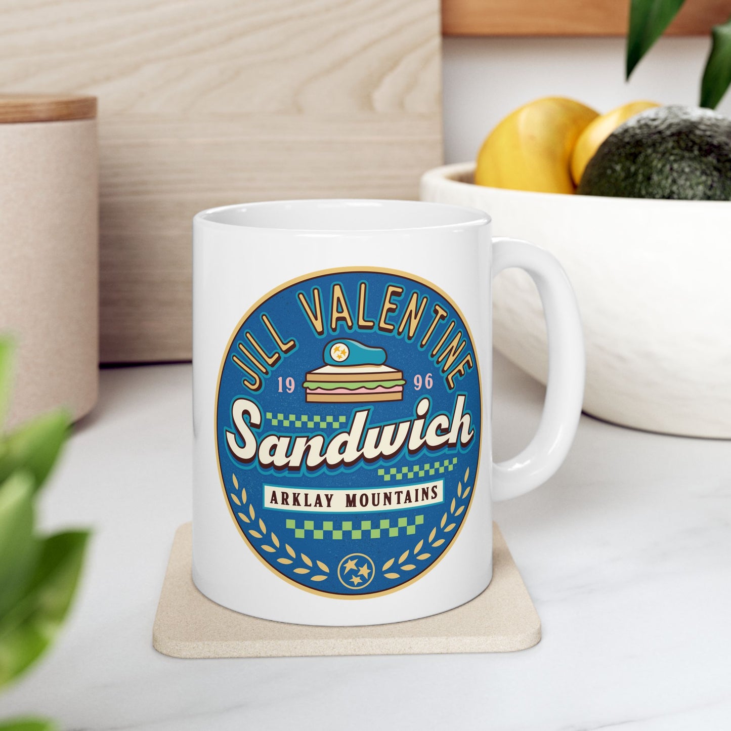 Jill Valentine Sandwich Ceramic Mug