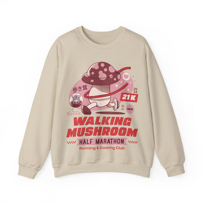 Walking Mushroom Marathon Unisex Crewneck Sweatshirt