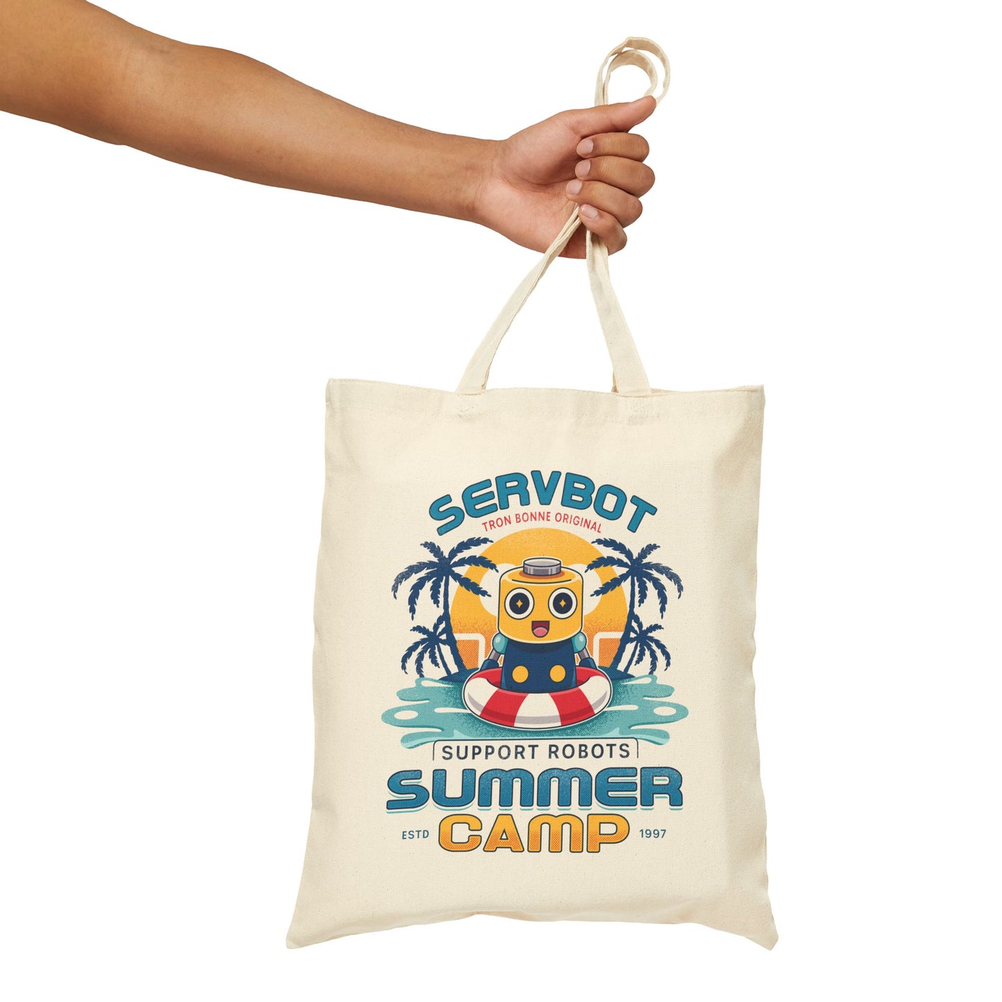 Servbot Summer Camp Vintage Tote Bag