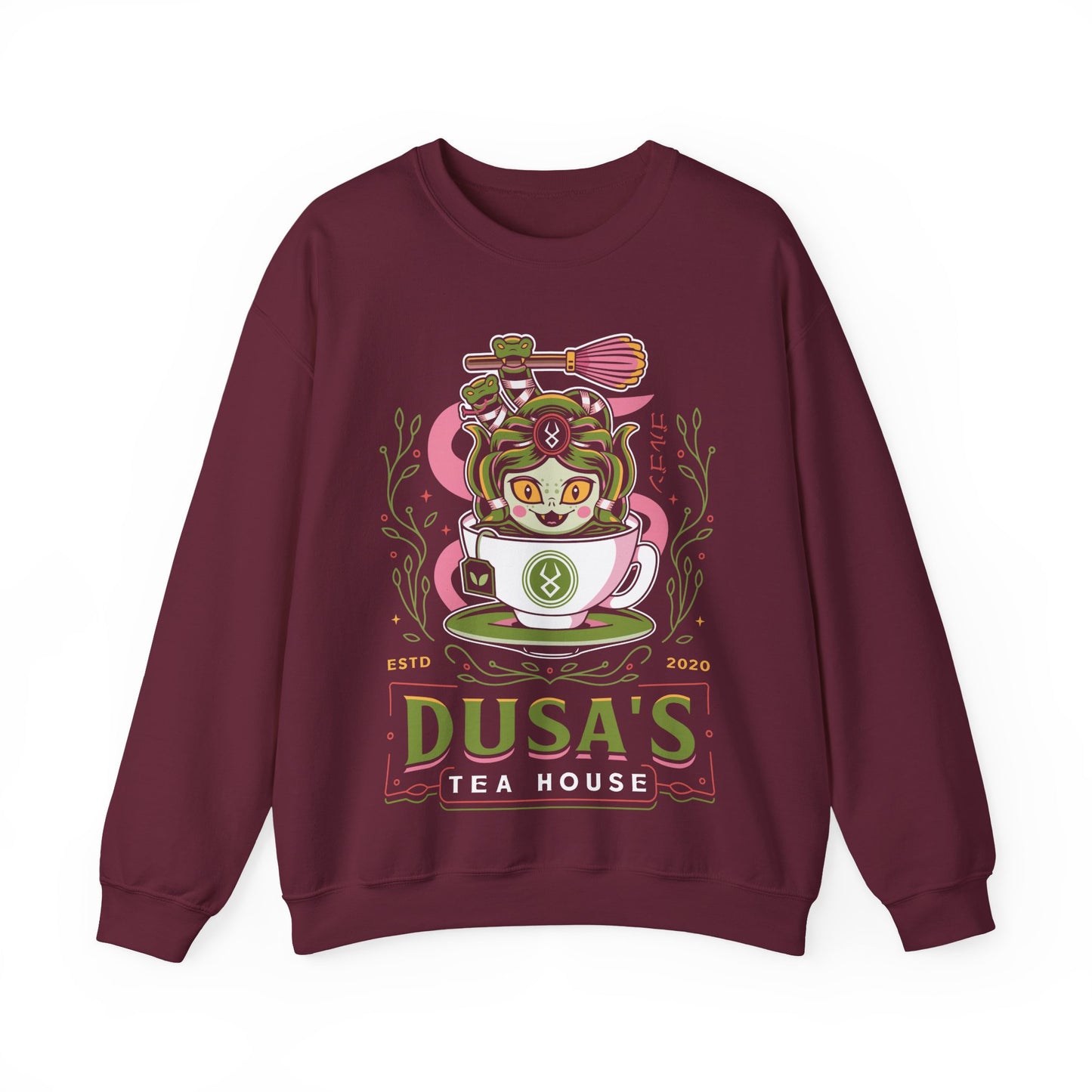 Dusa Green Tea Emblem Crewneck Sweatshirt