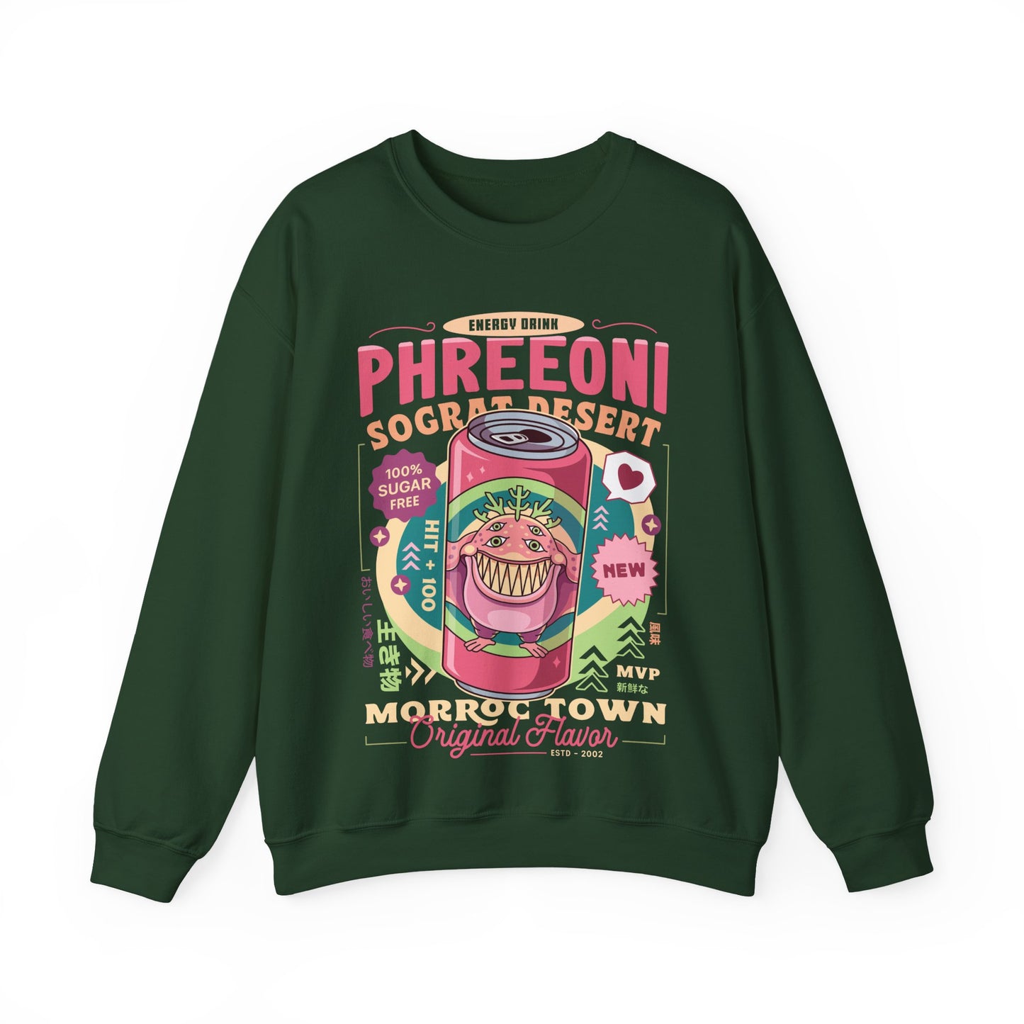 Phreeoni Energy Drink Unisex Crewneck Sweatshirt