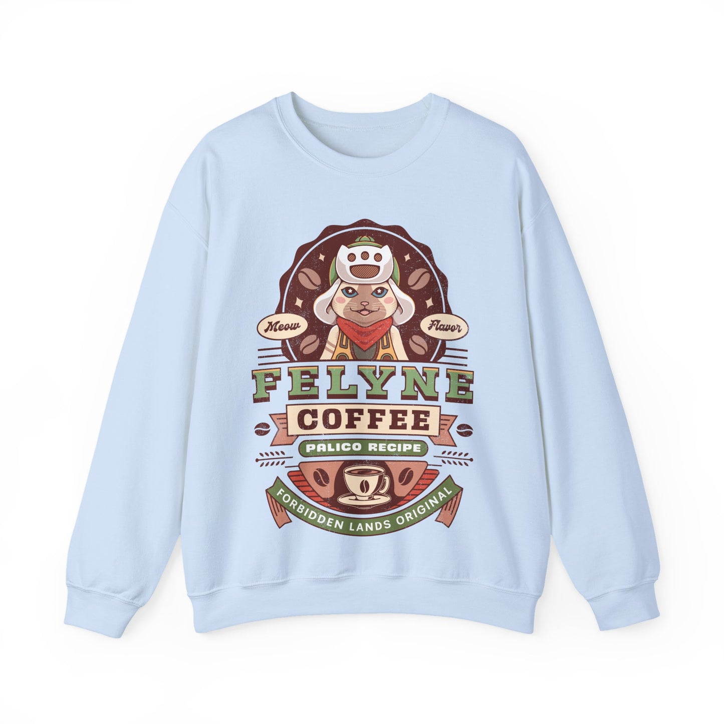 Felyne Palico Coffee Vintage Unisex Crewneck Sweatshirt