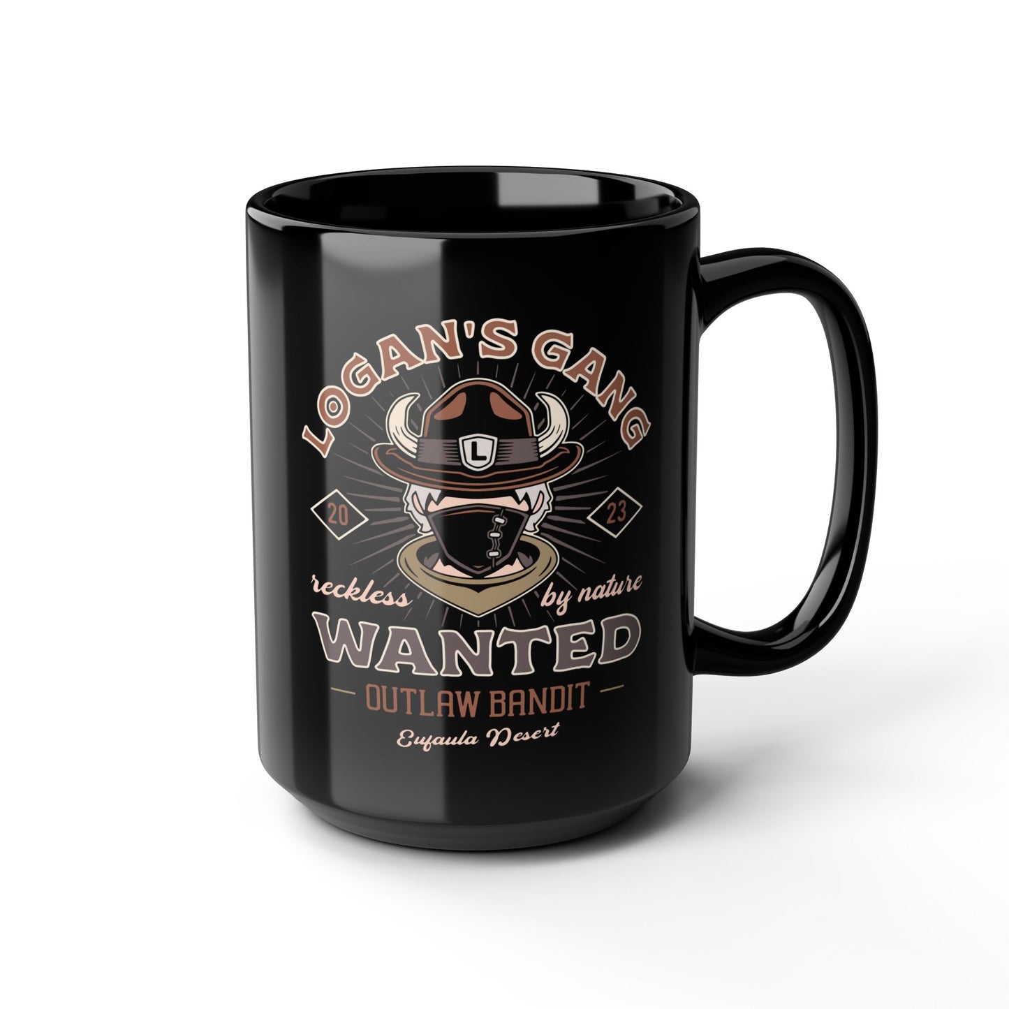 The Eufaula Desert Bandit Black Mug