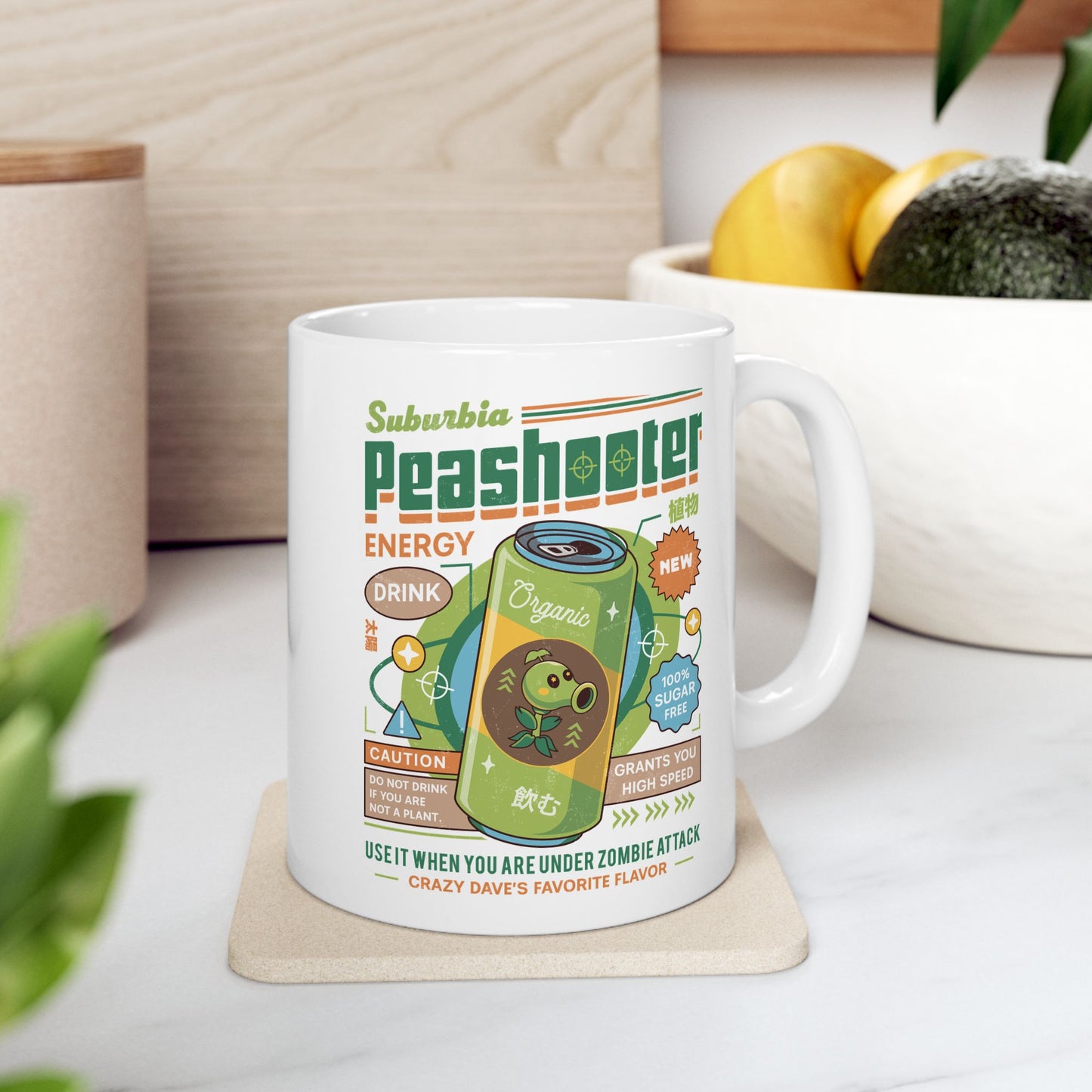 Peashooter Energy Drink Ceramic Mug