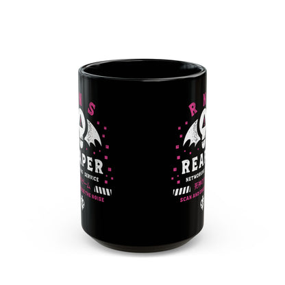 Reaper Networking Service Grunge Black Mug