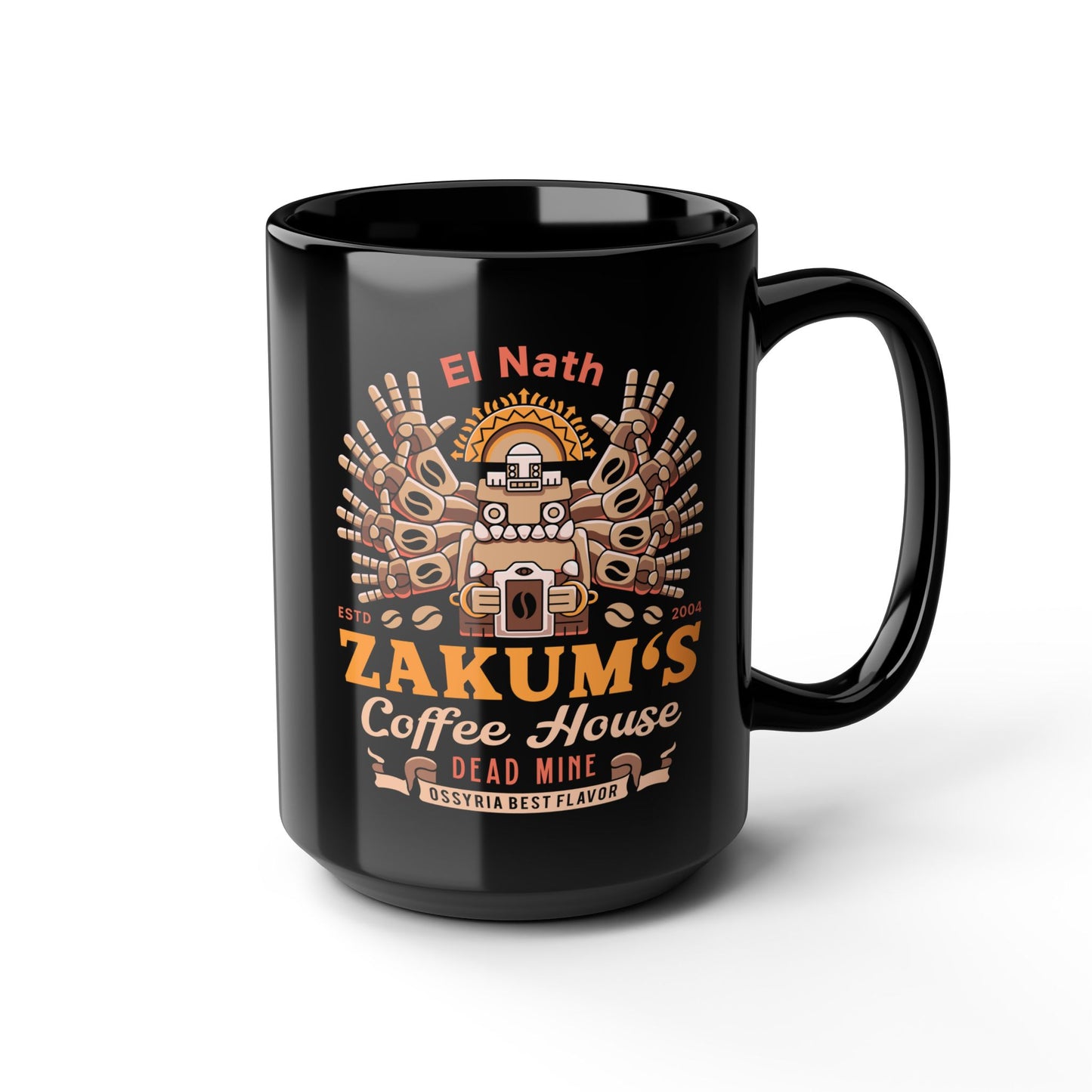 Zakum Coffee Emblem Black Mug