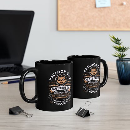 Raccoon City Racing Club Emblem Black Mug