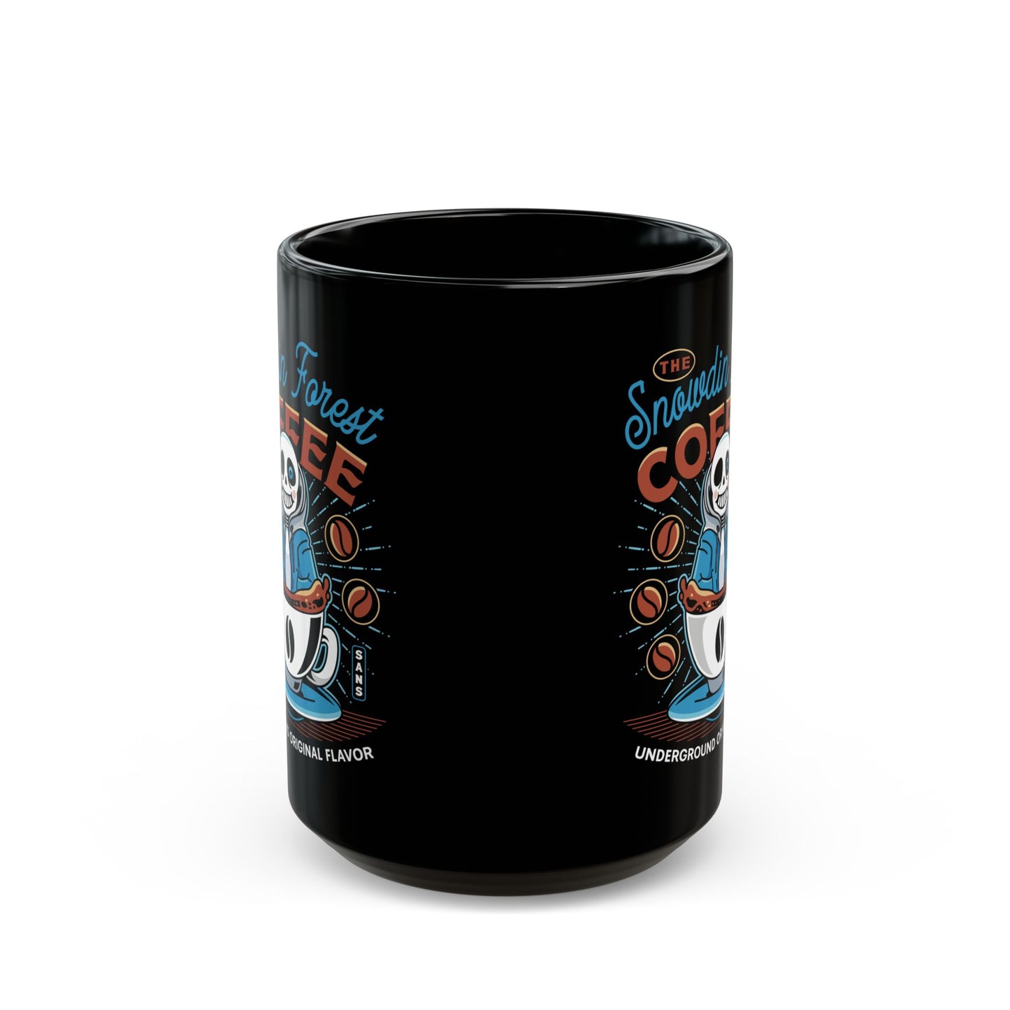 Snowdin Forest Coffee Emblem Black Mug