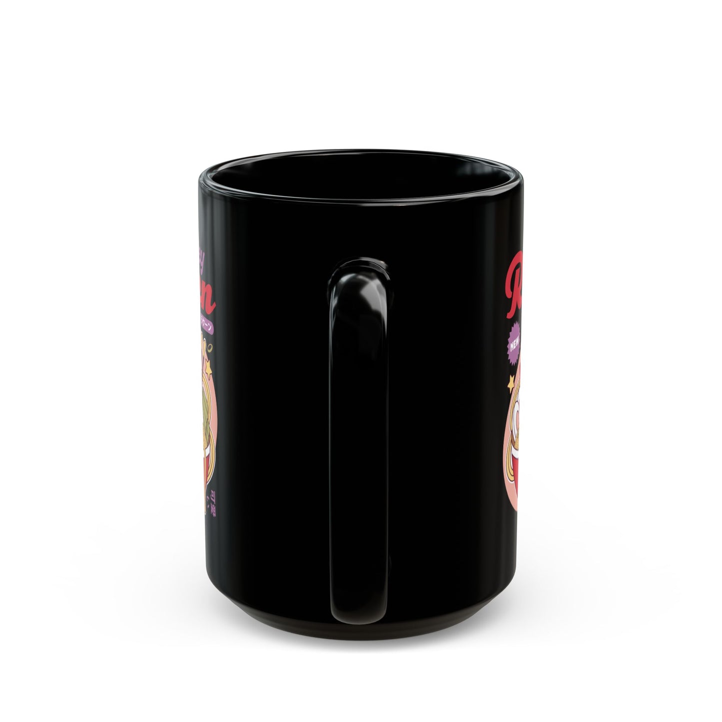 Rambley The Raccoon Ramen Black Mug