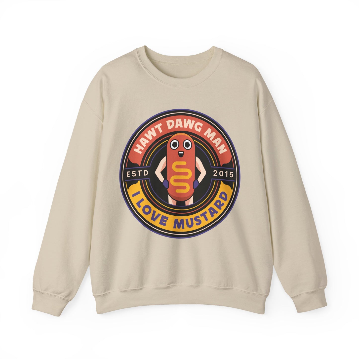 Hawt Dawg Man Emblem Unisex Crewneck Sweatshirt