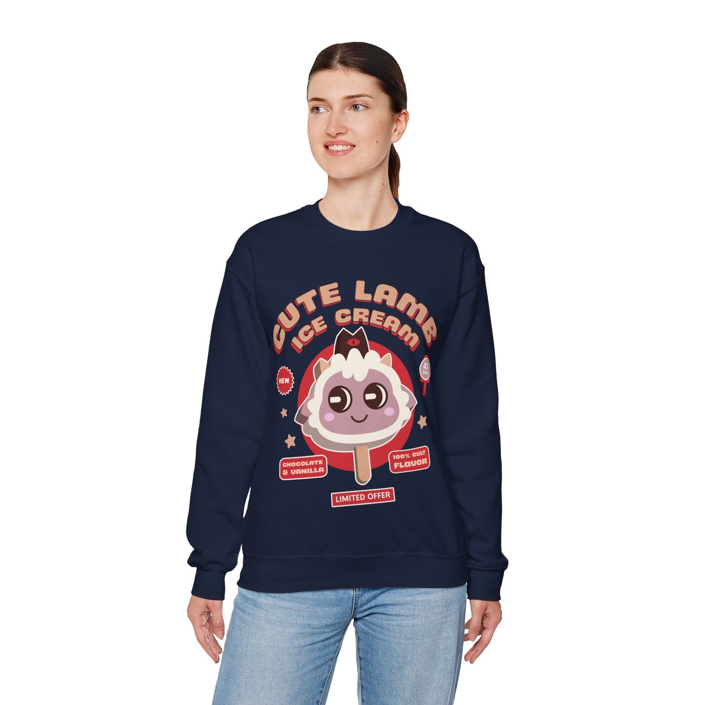 Lamb Ice Cream Unisex Crewneck Sweatshirt