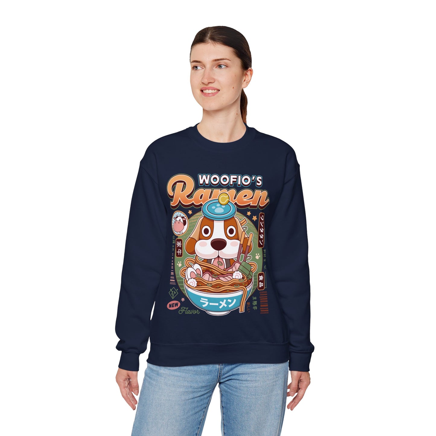 Woofio Vintage Ramen Unisex Crewneck Sweatshirt