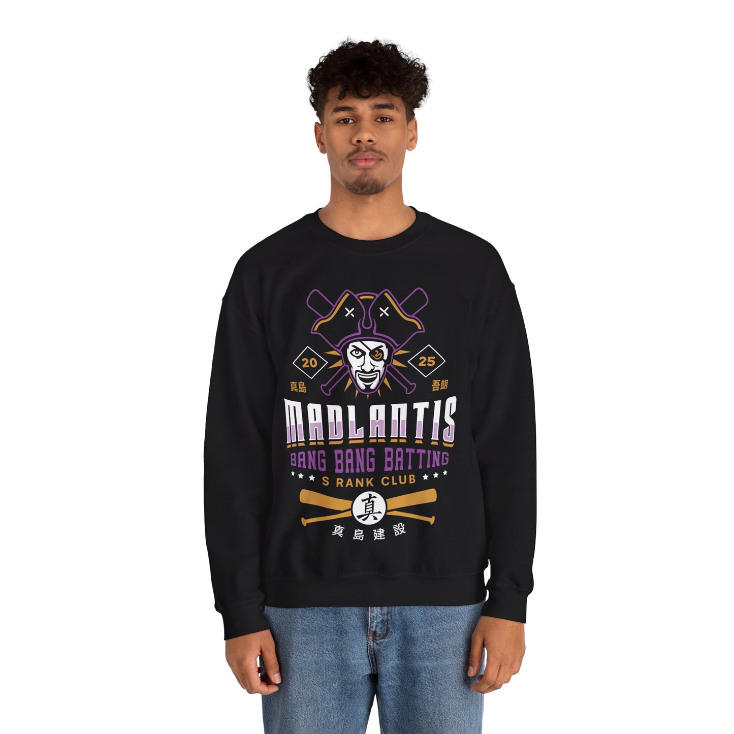 Madlantis Batting Emblem Crewneck Sweatshirt