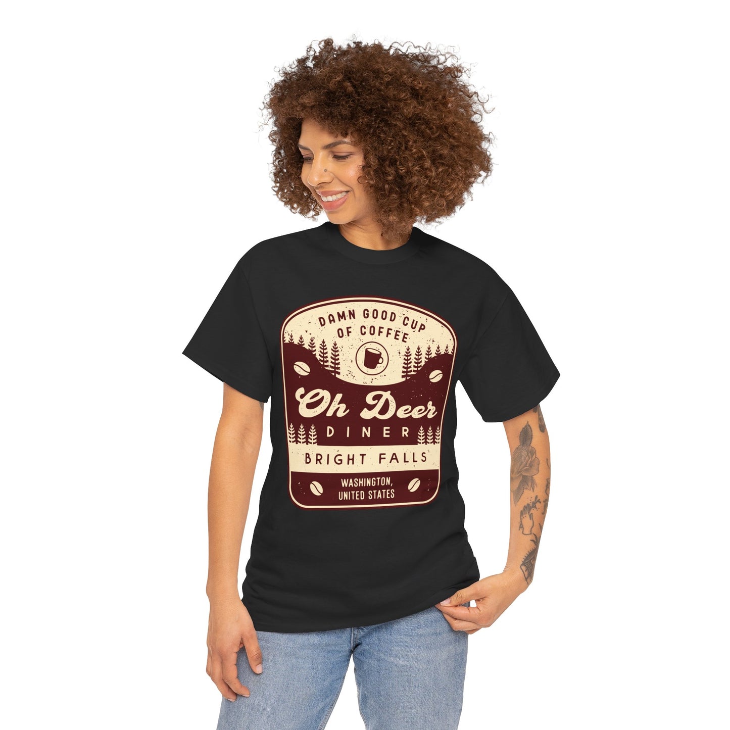 Oh Deer Diner Emblem Unisex T-Shirt
