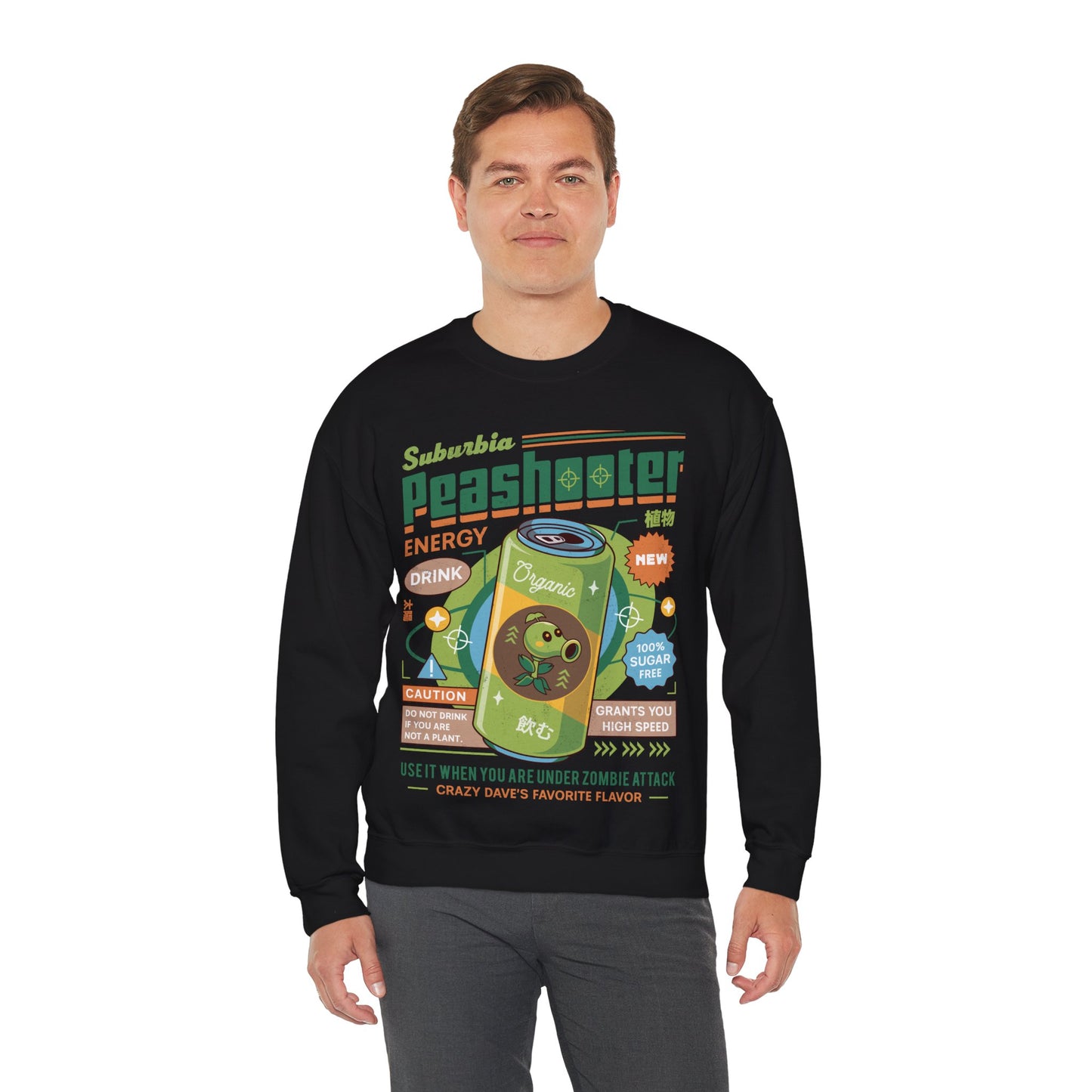 Peashooter Energy Drink Unisex Crewneck Sweatshirt