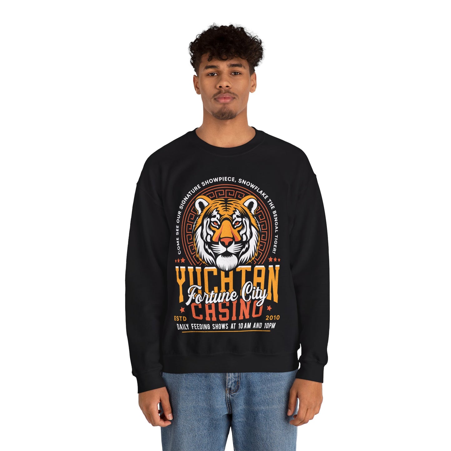 Yucatan Casino Snowflake Grunge Unisex Crewneck Sweatshirt