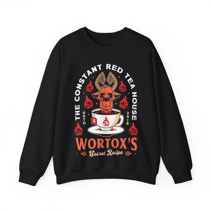 Wortox Red Tea Emblem Crewneck Sweatshirt