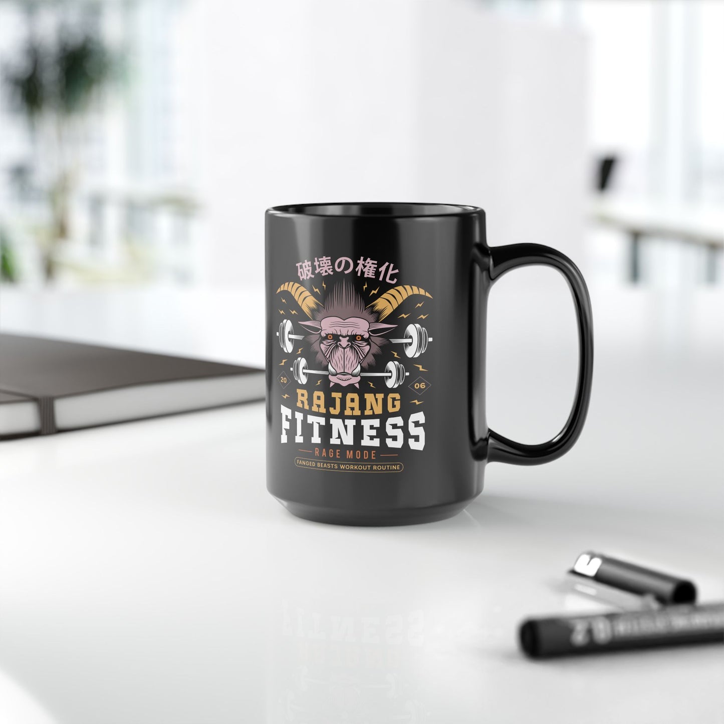 Rajang Fitness Black Mug