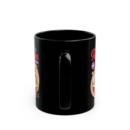 Rambley The Raccoon Ramen Black Mug