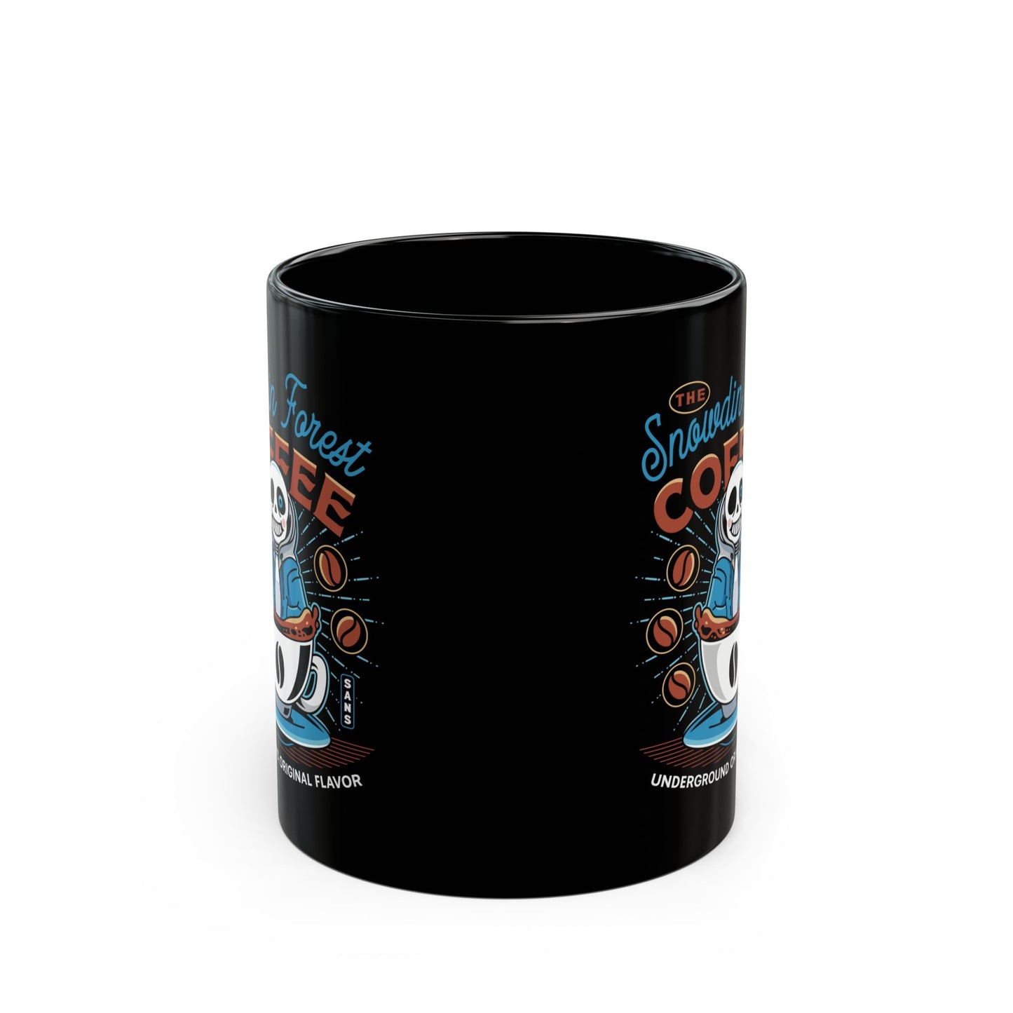 Snowdin Forest Coffee Emblem Black Mug