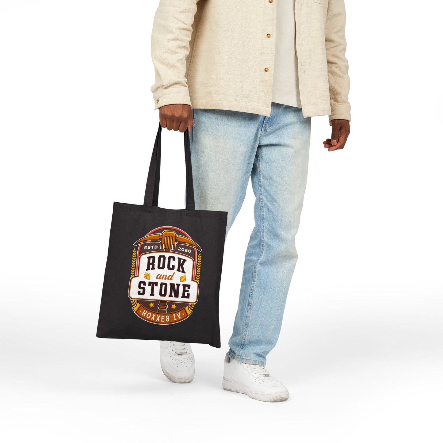 Rock And Stone Emblem Canvas Tote Bag