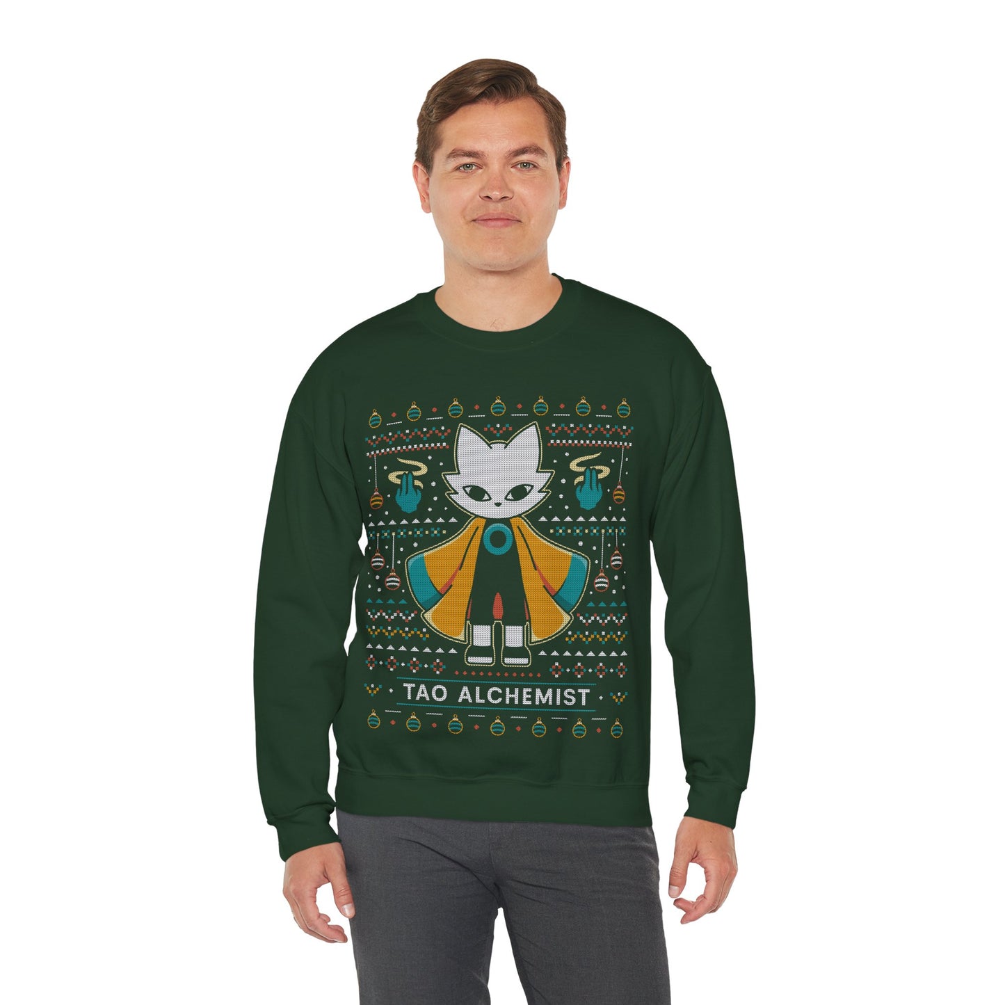Mysterious Alchemist Ugly Sweater Crewneck Sweatshirt