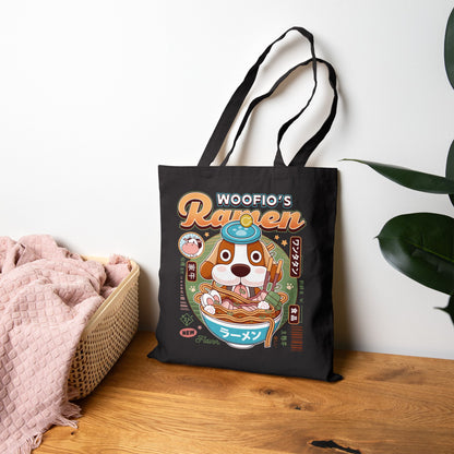 Woofio Vintage Ramen Canvas Tote Bag
