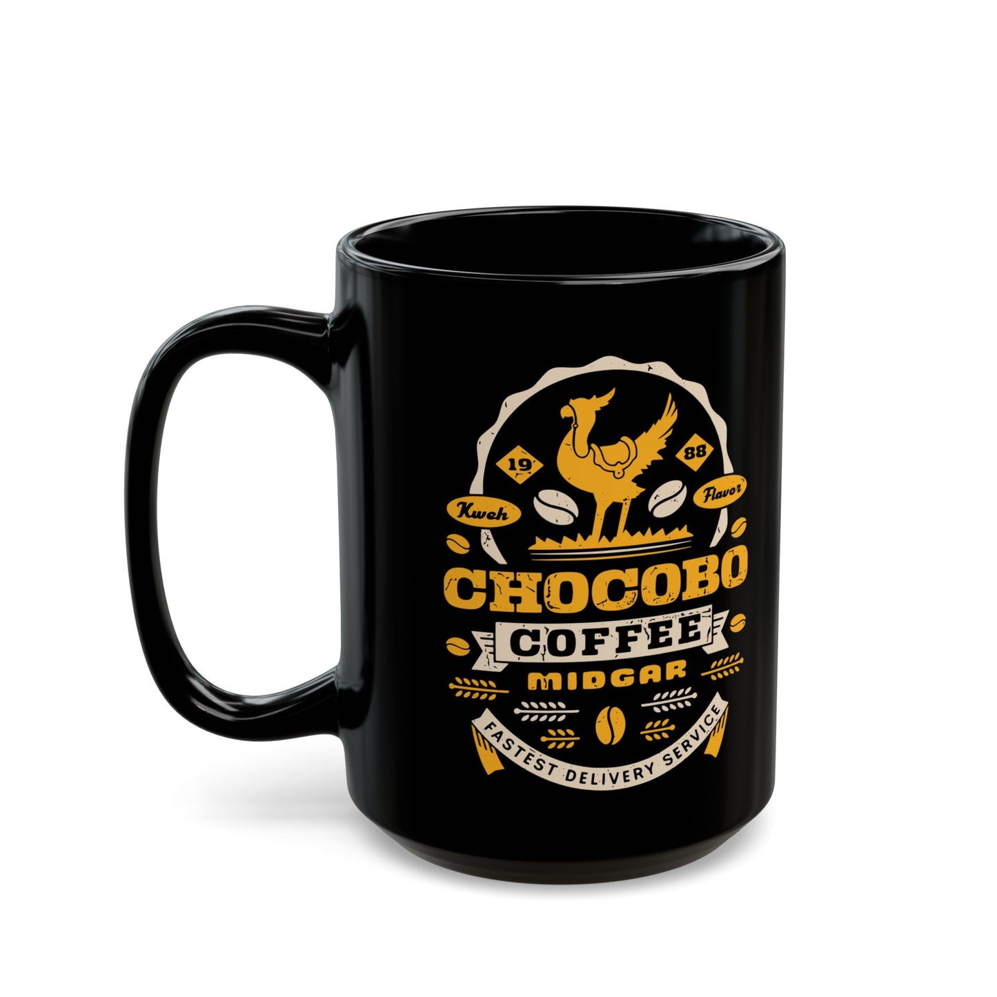 Chocobo Coffee Grunge Black Mug
