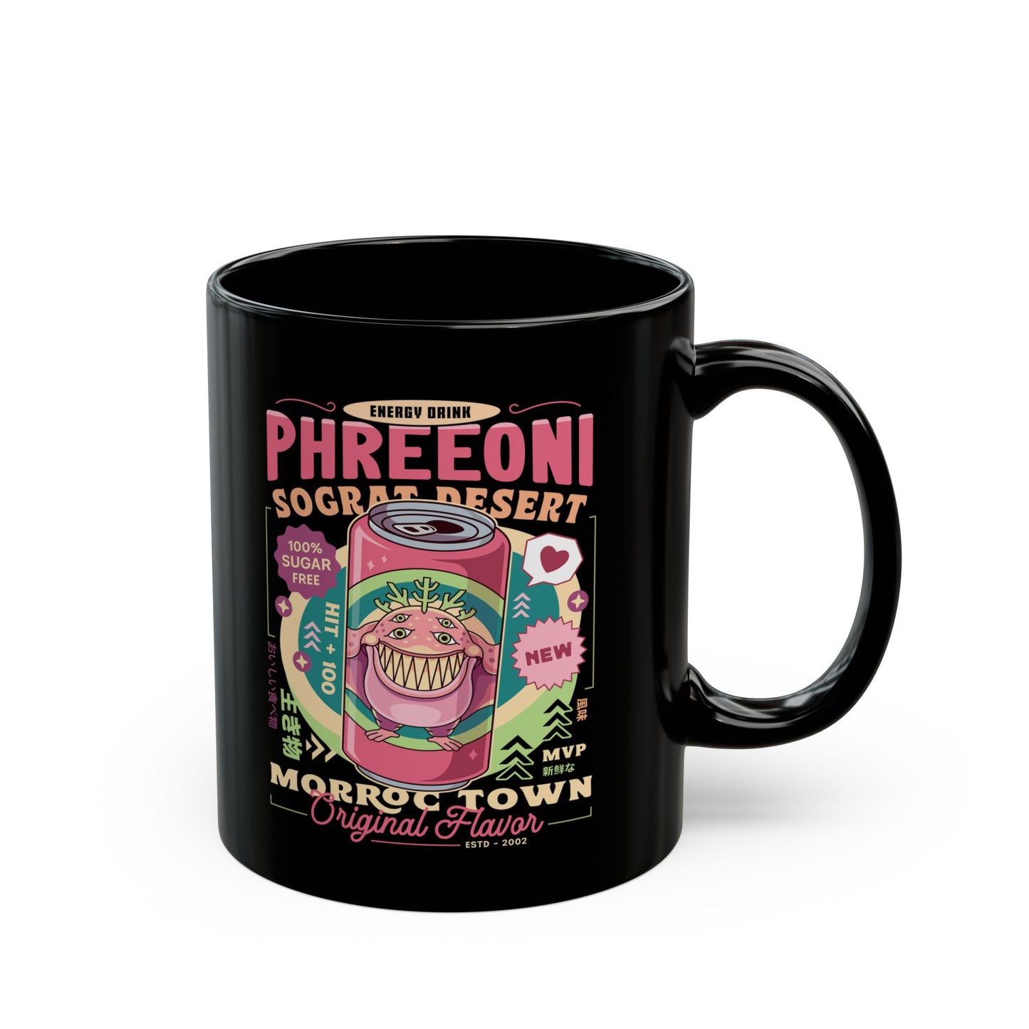 Phreeoni Energy Drink Black Mug