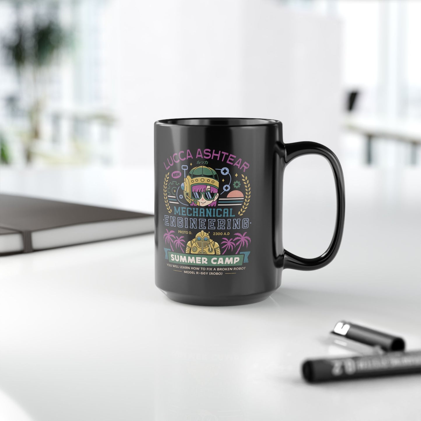 Lucca Ashtear Summer Camp Black Mug