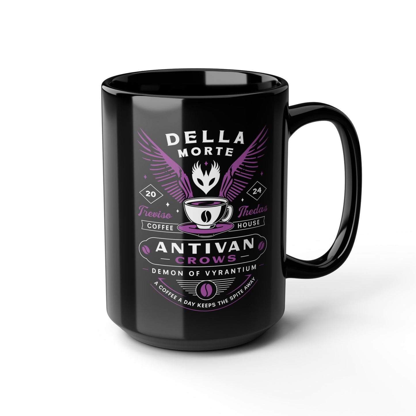 Antivan Crows Coffee Crest Black Mug