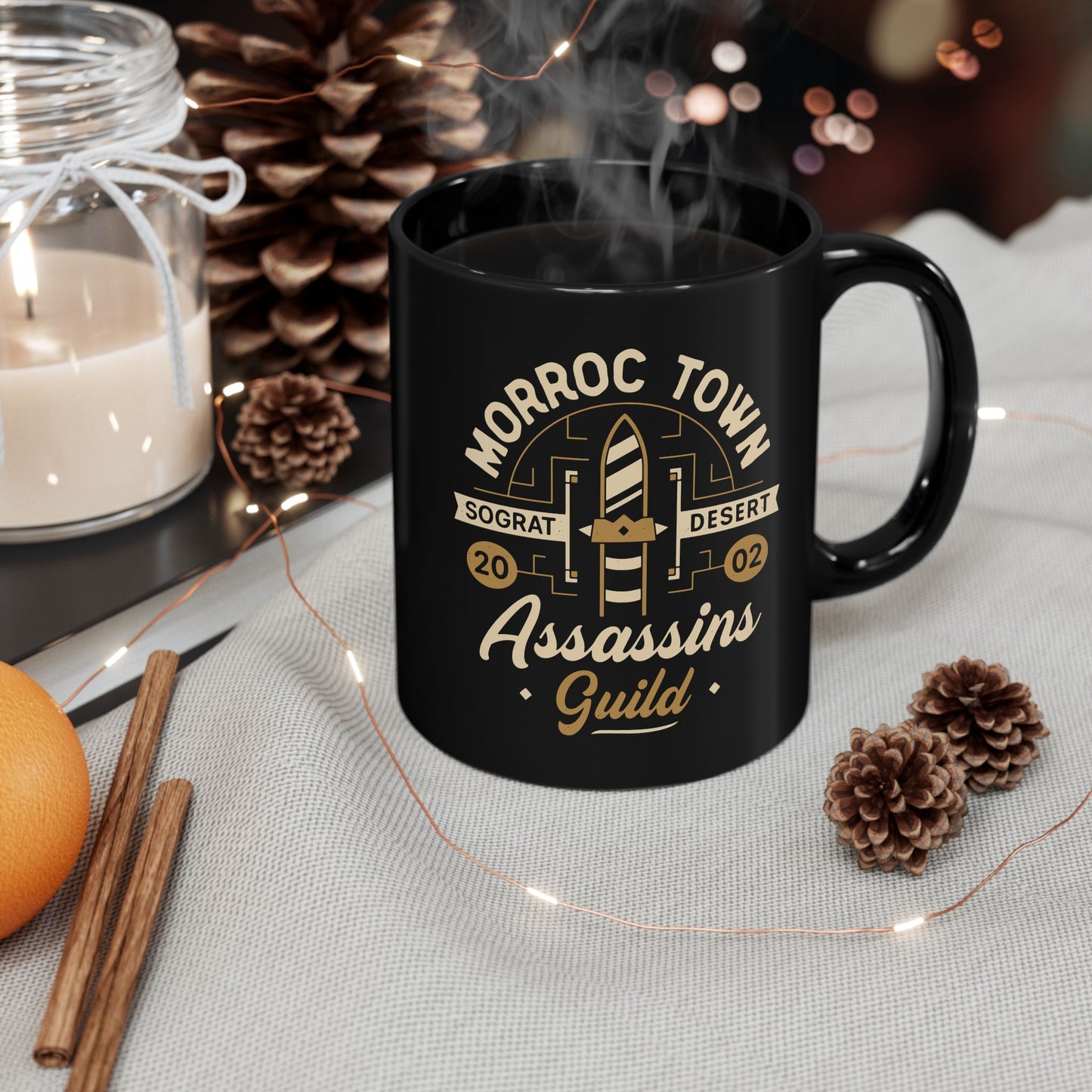 Morroc Oasis Town Guild Black Mug