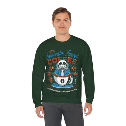 Snowdin Forest Coffee Emblem Crewneck Sweatshirt