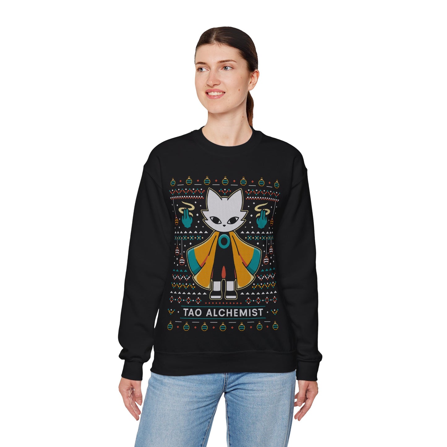 Mysterious Alchemist Ugly Sweater Crewneck Sweatshirt