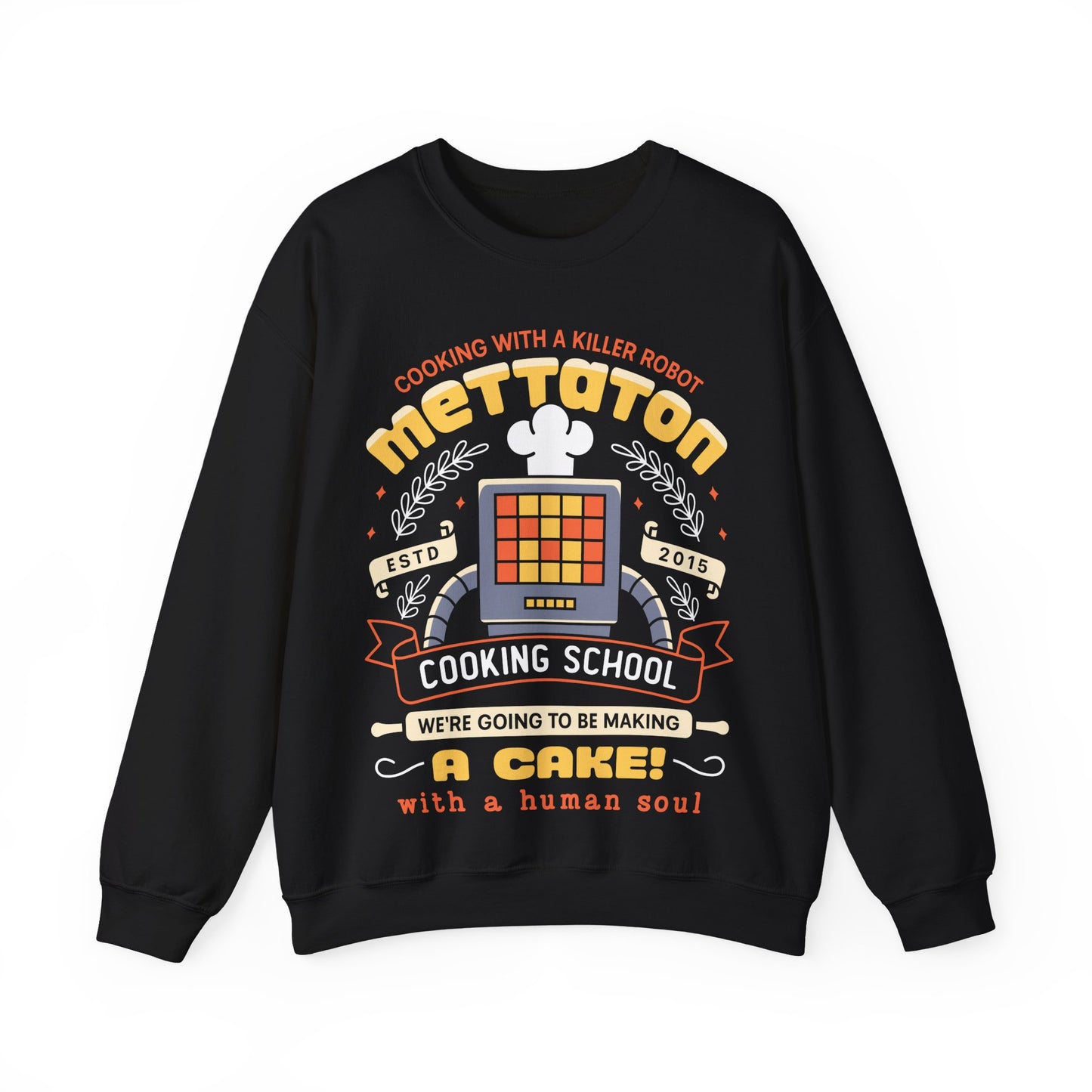 Mettaton Cooking School Crest Unisex Crewneck Sweatshirt