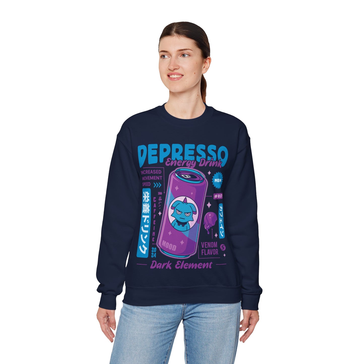Depresso Energy Drink Unisex Crewneck Sweatshirt