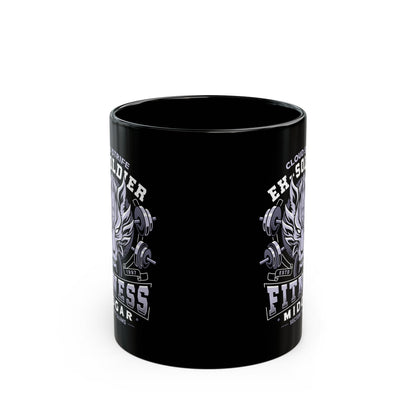 Strife Midgar Fitness Emblem Black Mug
