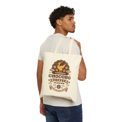Chocobo Coffee Vintage Canvas Tote Bag