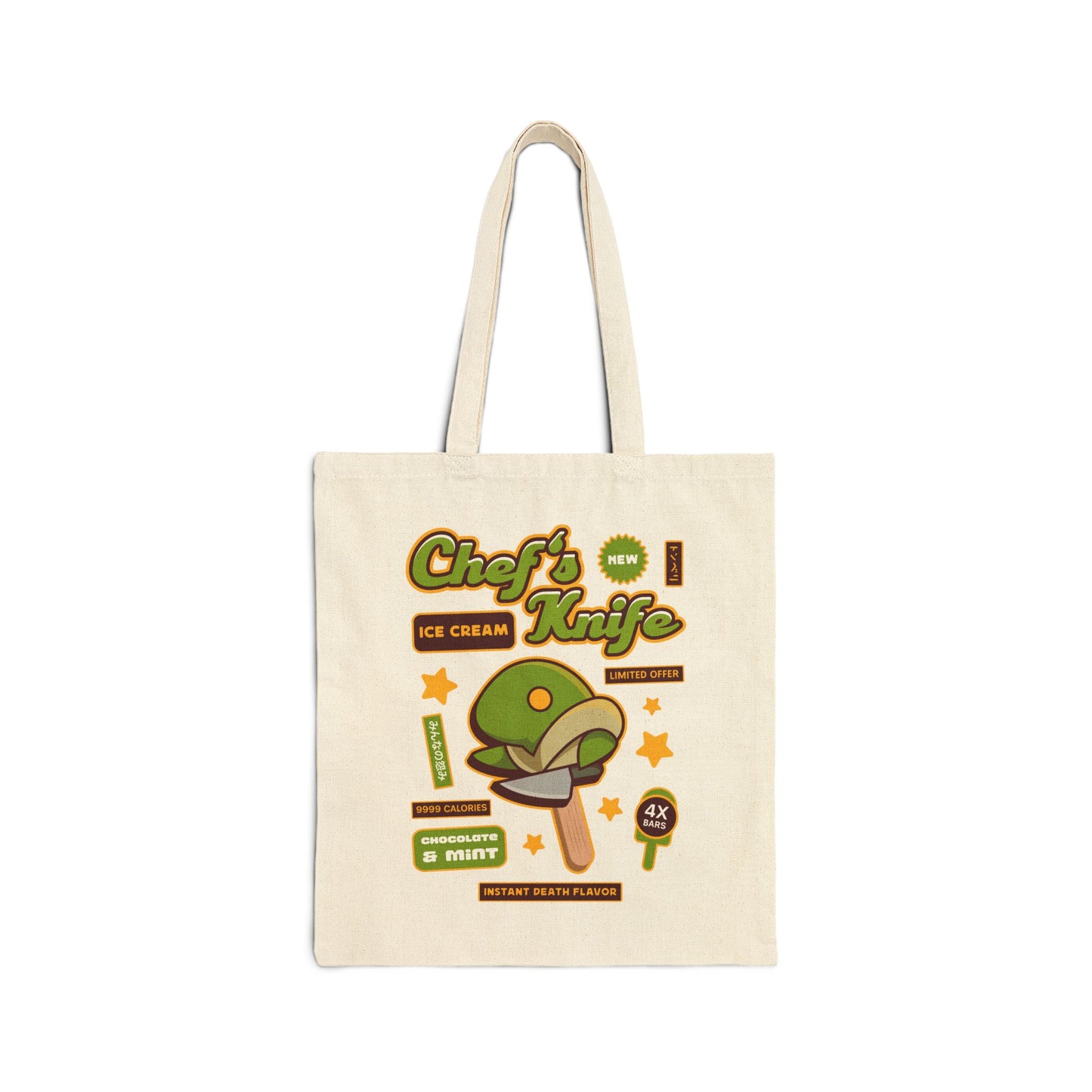 Tonberry Ice Cream Cotton Canvas Tote Bag